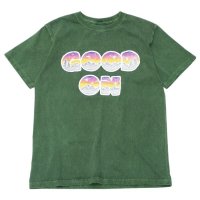 Good On（グッドオン）Short Sleeve Crew Neck Batik Print Tee（ショートスリーブクルーネックバティックプリントTシャツ）"GOOD ON"/Dk.Green（ダークグリーン）