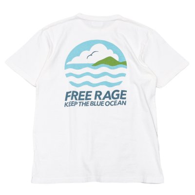 画像3: free rage（フリーレイジ）リサイクルコットンプリントTee / White（ホワイト）・Navy（ネイビー）