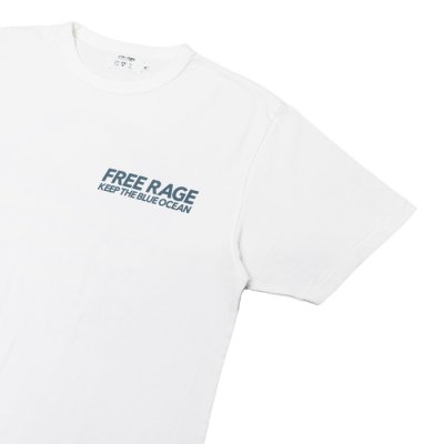 画像8: free rage（フリーレイジ）リサイクルコットンプリントTee / White（ホワイト）・Navy（ネイビー）