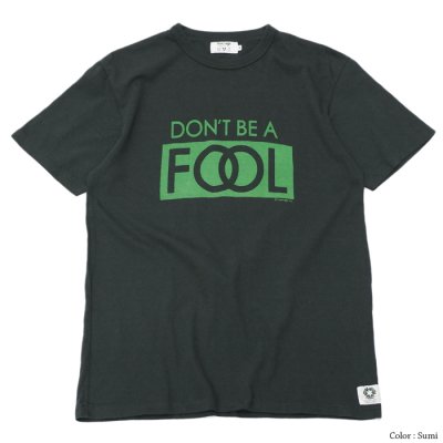画像1: free rage（フリーレイジ）リサイクルコットンプリントTee"FOOL"/ Sumi（スミクロ）