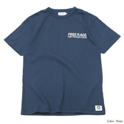 画像4: free rage（フリーレイジ）リサイクルコットンプリントTee / White（ホワイト）・Navy（ネイビー）