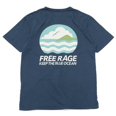 画像5: free rage（フリーレイジ）リサイクルコットンプリントTee / White（ホワイト）・Navy（ネイビー）