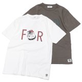 free rage（フリーレイジ）リサイクルコットンプリントTee"Bulldog"/White（ホワイト）・Gray（グレー）