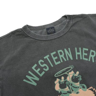 画像6: STUDIO D'ARTISAN（ステュディオ・ダ・ルチザン）USAコットンピグメント加工プリントＴシャツ"WESTERN HERO" / Pink（ピンク）・Black（ブラック）※XLサイズのみ