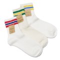 Mauna Kea（マウナケア）スラブネップ3本ラインソックス/Red×Navy（レッド×ネイビー）・Green×Yellow（グリーン×イエロー）・Yellow×Blue（イエロー×ブルー）※メール便発送可※