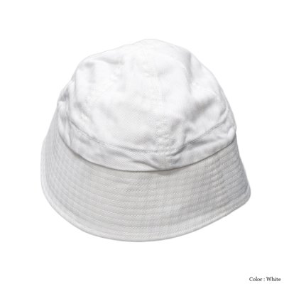 画像2: DECHO（デコー）SAILOR HAT（セーラーハット）COTTON HERRINGBONE/White（ホワイト）・Navy（ネイビー）※ホワイトのみ