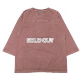 Good On（グッドオン）80's FOOTBALL Tee（80'sフットボールTシャツ）"Pigment Dye"/Bordeaux（ボルドー）