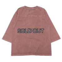 Good On（グッドオン）80's FOOTBALL Tee（80'sフットボールTシャツ）"Pigment Dye"/Bordeaux（ボルドー）