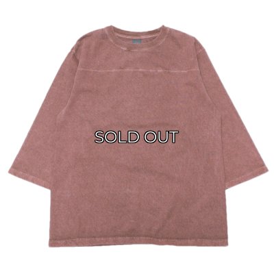 画像1: Good On（グッドオン）80's FOOTBALL Tee（80'sフットボールTシャツ）"Pigment Dye"/Bordeaux（ボルドー）