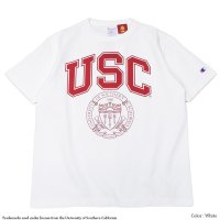 Champion（チャンピオン）T1011 US Print T-Shirt（ティーテンイレブンUSプリントTシャツ）"USC"/White（ホワイト）Made in USA