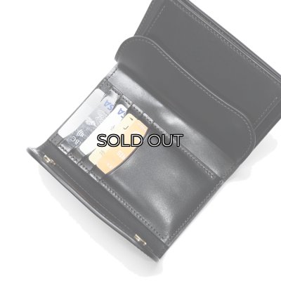 画像5: WILD SWANS（ワイルドスワンズ）BYRNE（バーン）3つ折りウォレット"サドルプルアップ"/Black（ブラック）