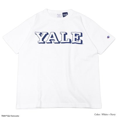 画像2: Champion（チャンピオン）T1011 US Print T-Shirt（ティーテンイレブンUSプリントTシャツ）"YALE"/White×Navy（ホワイト×ネイビー）・Navy×White（ネイビー×ホワイト）Made in USA