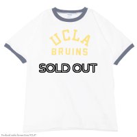 ＜50%OFF＞Champion（チャンピオン）PLEBE Short Sleeve Ringer T-Shirt（プレーブショートスリーブリンガーTシャツ）"UCLA・TRUE TO ARCHIVES" / Navy×Yellow（ネイビー×イエロー）