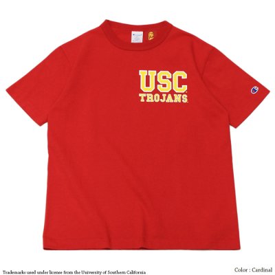 画像1: Champion（チャンピオン）T1011 US Print T-Shirt（ティーテンイレブンUSプリントTシャツ）"USC" / Cardinal（カーディナル）Made in USA