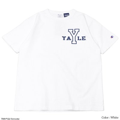 画像2: Champion（チャンピオン）T1011 US Print T-Shirt（ティーテンイレブンUSプリントTシャツ）"YALE"/White（ホワイト）・Navy（ネイビー）Made in USA