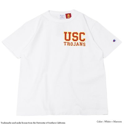 画像2: Champion（チャンピオン）T1011 US Print T-Shirt（ティーテンイレブンUSプリントTシャツ）"USC"/White×Maroon（ホワイト×マルーン）・Cardinal（カーディナル）Made in USA