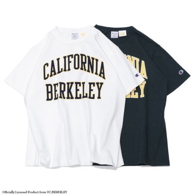 画像1: Champion（チャンピオン）T1011 US Print T-Shirt（ティーテンイレブンUSプリントTシャツ）"UC.BERKELEY"/White（ホワイト）・Navy（ネイビー）Made in USA