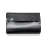 WILD SWANS（ワイルドスワンズ）Byrne（バーン）3つ折りウォレット"サドルプルアップ"/Black（ブラック）
