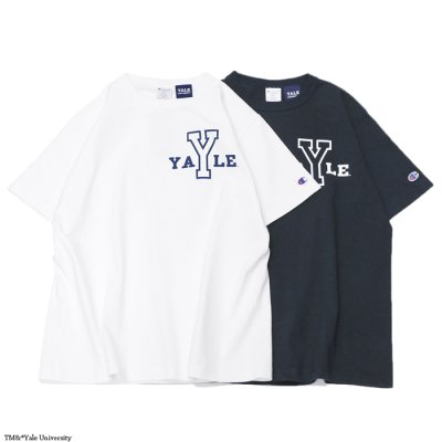 画像1: Champion（チャンピオン）T1011 US Print T-Shirt（ティーテンイレブンUSプリントTシャツ）"YALE"/White（ホワイト）・Navy（ネイビー）Made in USA