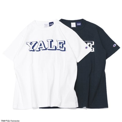 画像1: Champion（チャンピオン）T1011 US Print T-Shirt（ティーテンイレブンUSプリントTシャツ）"YALE"/White×Navy（ホワイト×ネイビー）・Navy×White（ネイビー×ホワイト）Made in USA