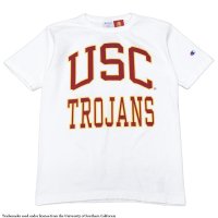Champion（チャンピオン）T1011 US Print T-Shirt（ティーテンイレブンUSプリントTシャツ）"USC" / White×Maroon（ホワイト×マルーン）Made in USA