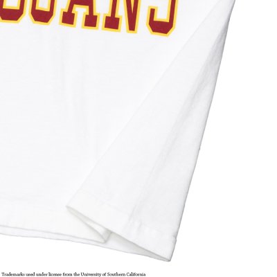 画像5: Champion（チャンピオン）T1011 US Print T-Shirt（ティーテンイレブンUSプリントTシャツ）"USC・Made in USA" / White×Maroon（ホワイト×マルーン）※Sサイズのみ