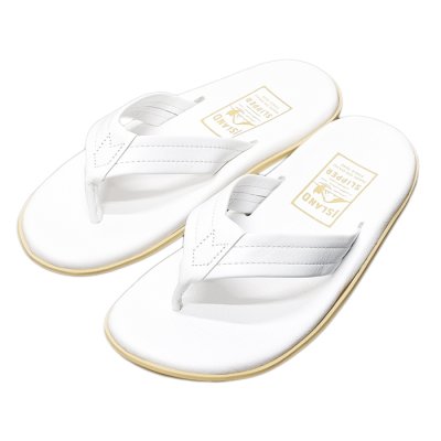 画像1: ISLAND SLIPPER（アイランドスリッパ）PT202 (レザートングサンダル) / White（ホワイト）