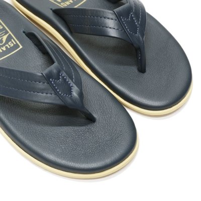 画像6: ISLAND SLIPPER（アイランドスリッパ）PT202 (レザートングサンダル) / Navy（ネイビー）