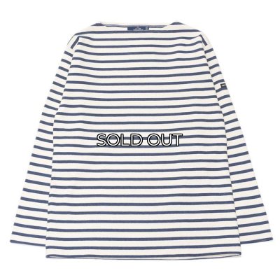 画像1: SAINT JAMES（セントジェームス）OUESSANT（ウエッソン）/ECRU×INDIGO（キナリ×インディゴ）