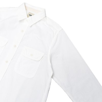 画像4: F.O.B FACTORY（エフオービーファクトリー）OX WORK SHIRT（オックスワークシャツ）"Heavy OX" / White（ホワイト）