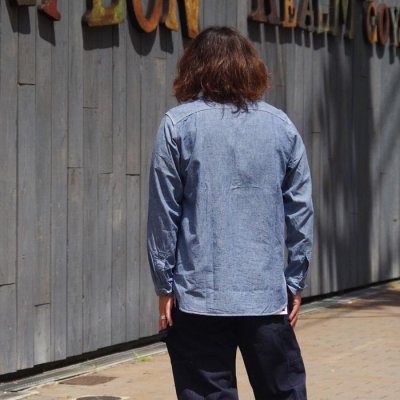 画像11: F.O.B FACTORY（エフオービーファクトリー）CHAMBRAY WORK SHIRT（シャンブレーワークシャツ）"5oz Selvedge Chambray" / Blue（ブルー）