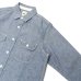 画像4: F.O.B FACTORY（エフオービーファクトリー）CHAMBRAY WORK SHIRT（シャンブレーワークシャツ）5oz SELVEDGE CHAMBRAY/Blue（ブルー）