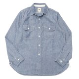 F.O.B FACTORY（エフオービーファクトリー）CHAMBRAY WORK SHIRT（シャンブレーワークシャツ）5oz SELVEDGE CHAMBRAY/Blue（ブルー）