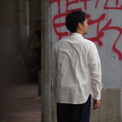 画像10: F.O.B FACTORY（エフオービーファクトリー）WORK SHIRT（オックスワークシャツ）"Work Twill" / Ecru（エクリュ）