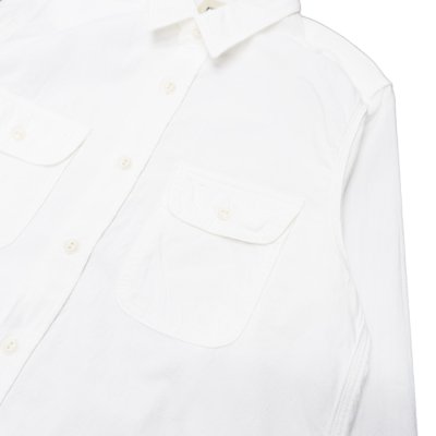 画像5: F.O.B FACTORY（エフオービーファクトリー）OX WORK SHIRT（オックスワークシャツ）"Heavy OX" / White（ホワイト）