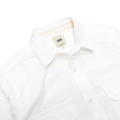 画像3: F.O.B FACTORY（エフオービーファクトリー）OX WORK SHIRT（オックスワークシャツ）"Heavy OX" / White（ホワイト）