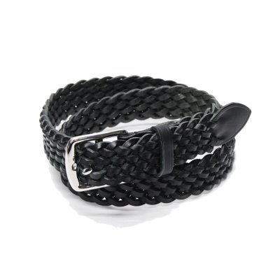 画像1: BEORMA（ベオーマ）28mm BASKET WEAVE PLAITED BELT（28mmメッシュベルト）/Black（ブラック）