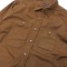 画像4: ENGINEERED GARMENTS（エンジニアードガーメンツ）WORK SHIRT（ワークシャツ）Cotton Micro Sanded Twill/Brown（ブラウン）※サイズMのみ