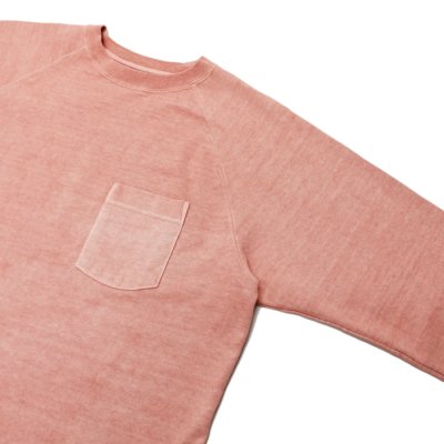 画像4: Good On(グッドオン)Long Sleeve Heavy Raglan Pocket Tee(ロングスリーブヘビーラグランポケットTシャツ)"Pigment Dye" / Coral(コーラル)