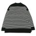 画像1: blurhms ROOTSTOCK（ブラームスルーツストック）Border Mock-neck（ボーダーモックネックシャツ）/Black×Natural（ブラック×ナチュラル）※サイズ3(L)のみ (1)