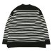 画像2: blurhms ROOTSTOCK（ブラームスルーツストック）Border Mock-neck（ボーダーモックネックシャツ）/Black×Natural（ブラック×ナチュラル）※サイズ3(L)のみ (2)