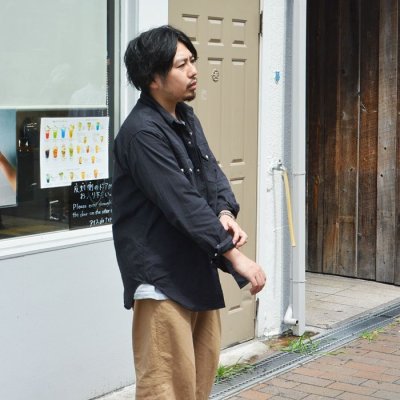 画像9: *A VONTADE(アボンタージ)Lax Western Shirts(ラックスウエスタンシャツ)"Hard Twist Yarn Cordlane" / Black(ブラック)