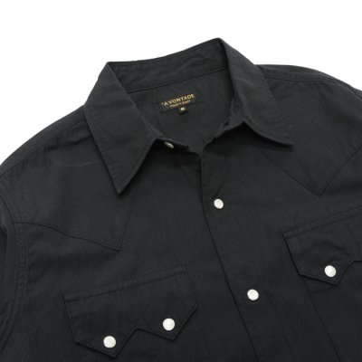 画像3: *A VONTADE(アボンタージ)Lax Western Shirts(ラックスウエスタンシャツ)"Hard Twist Yarn Cordlane" / Black(ブラック)