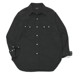 *A VONTADE（アボンタージ）Lax Western Shirts（ラックスウエスタンシャツ）"Hard Twist Yarn Cordlane" / Black（ブラック）