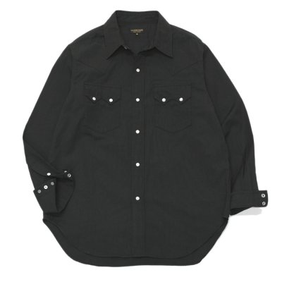 画像1: A VONTADE（アボンタージ）Lax Western Shirts（ラックスウエスタンシャツ）Hard Twist Yarn Cordlane/Black（ブラック）