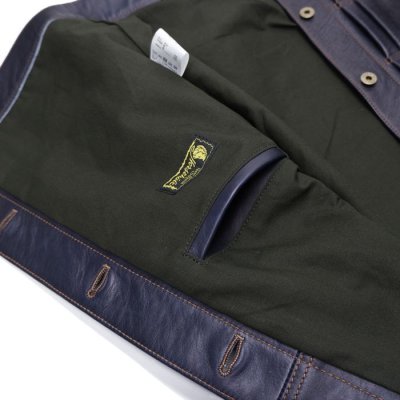 画像10: 【PointUp10%11/10迄】Y'2 LEATHER（ワイツーレザー）INDIGO HORSE 1st Type Jacket（インディゴホースファーストタイプジャケット）/Indigo（インディゴ）