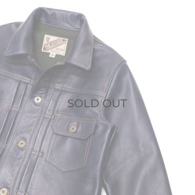 画像4: Y'2 LEATHER（ワイツーレザー）INDIGO HORSE 1st Type Jacket（インディゴホースファーストタイプジャケット）/ Indigo（インディゴ）