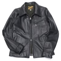 Y'2 LEATHER（ワイツーレザー）STEER OIL SINGLE RIDERS（ステアオイル襟付きシングルライダース）/Black（ブラック）