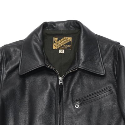 画像3: 【PointUp10%11/10迄】Y'2 LEATHER(ワイツーレザー)STEER OIL SINGLE RIDERS(ステアオイル襟付きシングルライダース)/Black(ブラック)