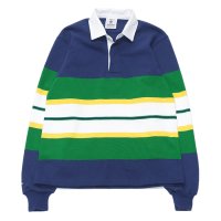BARBARIAN（バーバリアン）Heavy Weight Rugby Collar Shirt（ヘビーウェイト ラグビーカラーシャツ）"BOLD MOUNTAINEER" / D.Ocean×Kelly×Yellow×White（ダークオーシャン×ケリーグリーン×イエロー×ホワイト）